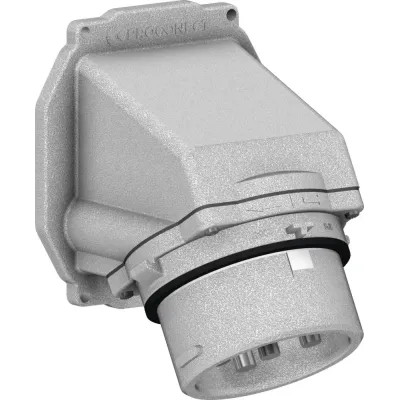 Вилка панельная встраиваемая угловая 250А 3P+E 380-440V IP66/67