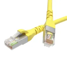 Патч-корд экранированный CAT6 F/UTP 4х2 LSZH желтый 1м