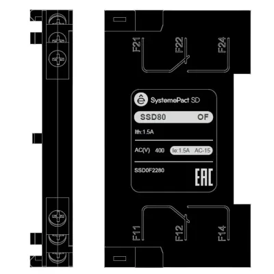 Контакт вспомогательный для SD80 2NO2NC