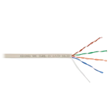 Витая пара U/UTP 4 пары Кат 5e solid BC AWG24 (0.52мм) IN нг(А)-LSLTx светло-серый 305м