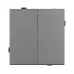 Механизм выключателя двухклавишный проходной SWT-TENDO-MKP2-PL-GR 230V, 10A, Серый, 1 пост