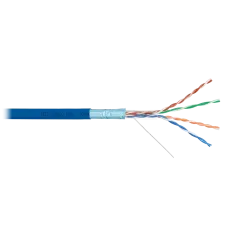 Витая пара F/UTP 4 пары Кат 5e solid BC AWG24 (0.52мм) IN LSZH нг(А)-HF синий 305м