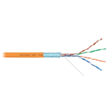Витая пара F/UTP 4 пары Кат 5e solid BC AWG24 (0.52мм) IN LSZH нг(А)-HF оранжевый 305м