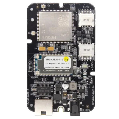 Роутер 4G встраиваемый c Wi-Fi, TANDEM 4GS-OEM-11, 2 SIM, LTE Cat.4, PoE 24V