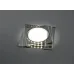 Светильник встраиваемый со светодиодной подсветкой 20LED*2835 SMD 4000K, 15W GX53, без лампы, прозрачный, хром, CD5024 квадрат с драйвером в комплекте