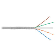 Витая пара U/UTP 4 пары Кат 6 solid BC AWG23 (0.53мм) IN PVC серый 305м