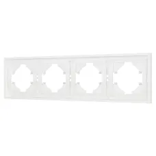 Рамка пластиковая FRM-TENDO-SFPL-4-WH, Белый, 4 поста