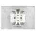 Розетка Intro Accent 6-210-01 2х2P+E Schuko с крышками штор., 16А-250В, IP44, СУ, AL/CU, белый