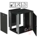 Шкаф телекоммуникационный настенный 19' 15U дверь металл IP20. 600x350x720mm(ШхГхВ) цвет черный(RAL 9004/RAL7000)