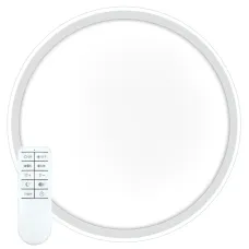 Светильник светодиодный управляемый с пультом, с батарейками 2*ААА, 80W, Max. 5600Lum, 3000К-6500K, IP20, белый  AL5800 RING