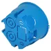 Коробка установочная ЭРА KUT-68-45-blue синяя 68х45мм для твердых стен саморезы IP20