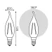 Лампа Gauss Filament Elementary Свеча на ветру 8W 540lm 4100К Е14 LED 1/10/100