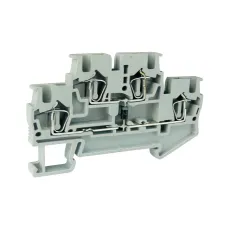 Клемма пружинная двухуровневая со встроенным диодом UJ5-2.5/2-2D/CE латунная