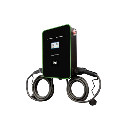Зарядная станция для электромобиля SMARTWATT EVC, 44 кВт, коммерческая OCPP 1.6J, переменный ток, 3 фазы 380 В, два поста по 22 кВт 32 А, кабели по 5 метров, ко