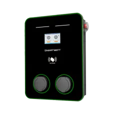 Зарядная станция для электромобиля SMARTWATT EVC, 44 кВт, коммерческая OCPP 1.6J, переменный ток, 3 фазы 380 В, два поста по 22 кВт 32 А, розетки Type2, IP54