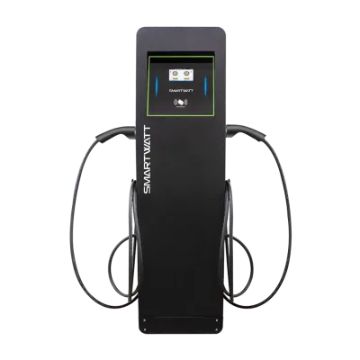 Зарядная станция для электромобиля SMARTWATT EVC, 44 кВт, коммерческая OCPP 1.6J, переменный ток, 3 фазы 380 В, два поста по 22 кВт 32 А, кабели по 5 метров, ко