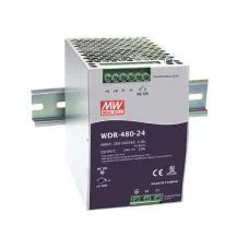 Блок питания AC-DC, 480Вт, вход 180-550V AC, 47-63Гц,254-780V DC, выход 24В,0-20A, рег. вых=24-28В, в кожухе на DIN-рейку