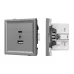 Механизм USB розетки SCT-TENDO-MUAC-PL-GR, 5V, 3A, QC3, Серый