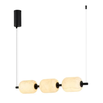 Светильник SP-CARAMELA-HANG-L720-12W Warm2700, BK, 360 deg, 230V, IP20, Натуральный шелк, 3 года