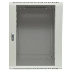 Шкаф настенный 19'' TERACOM PRO 15U 600х600 мм дверь стеклянная с замком-ручкой серый