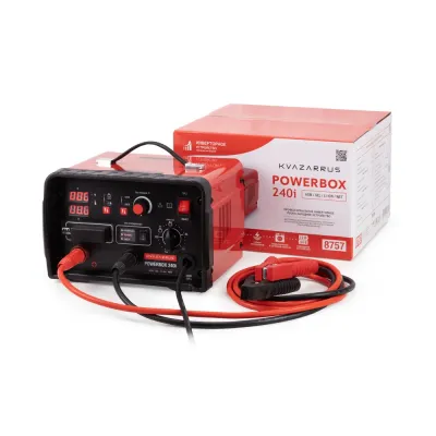Инверторное пуско-зарядное устройство PowerBox 240i, таймер, цветная коробка