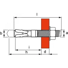 Усиленный клиновой анкер М12х100