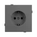 Механизм электрической розетки SCT-TENDO-MEU1-SFPL-GR 230V, 16A, Серый, 1 пост