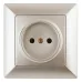 4-201-04 Intro Розетка 2P, 16А-250В, СУ, Solo, шампань (10/200/2400) 4-201-04 Intro Розетка 2P, 16А-250В, СУ, Solo, шампань (10/200/2400)