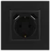 14-4109-05 ЭРА Розетка 2P+E 16A-250В, штор. с 2xUSB 5В-3А, Эра Elegance, антрацит (10/100/2000)