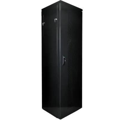 Шкаф телекоммуникационный напольный 42U, 600*800 мм, перфорация черный RAL 9005