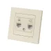 Розетка телефонная RJ11 + компьютерная RJ45 сл. кость Сенеж