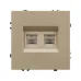 Механизм сдвоенной компьютерной розетки SCT-NOBE-MPC2-SFPL-GD, RJ-45, CAT6, Золото светлое
