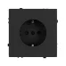 Механизм электрической розетки SCT-NOBE-MEU1-SFPL-BK 230V, 16A, Чёрный, 1 пост