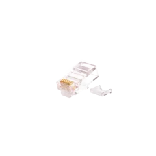 Коннектор NIKOMAX RJ45/6P6C телефонный, Кат.3 (Класс C), 16МГц, покрытие 6мкд, под многожильный кабель, неэкранированный, круглый ввод, уп-ка 100шт.