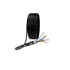 Кабель витая пара ЭРА F/UTP Cat5e 4x2x24 AWG CU PE + ТРОС OUTDOOR 305 м