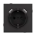 Механизм розетки с USB зарядкой SCT-TENDO-MUAA-SFPL-BK 230V, 16A, Чёрный, 1 пост