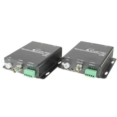 HD401F-5M Комплект для передачи HDCVI/HDTVI/AHD/CVBS и сигнала управления RS485(полудуплекс) по одномодовому оптоволокну на расстояние до 20км, по многомод
