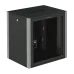 Шкаф телекоммуникационный настенный 19' 15U дверь перфорированная IP20. 600x350x720mm(ШхГхВ) цвет черный(RAL 9004/RAL7000)