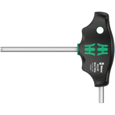 Отвёртка шестигранная 454 Hex-Plus HFс Т-образной рукояткой с функцией фиксации крепежа 6X100 мм с дополнительным коротким рабочим концом