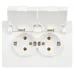 Розетка Intro Style 7-210-01 2х2P+E Schuko с крышкой штор., 16А-250В, СУ, IP44, белый