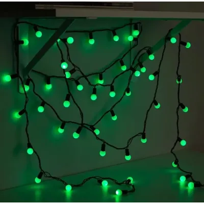 Электрогирлянда Жемчужные шарики 128LED зеленая