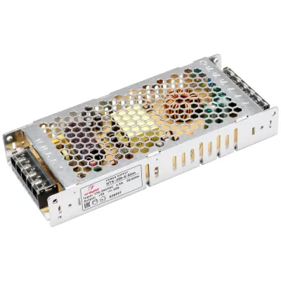 Блок питания HTS-200-5-Slim (5V, 40A, 200W) (ARL, IP20 Сетка, 3 года)