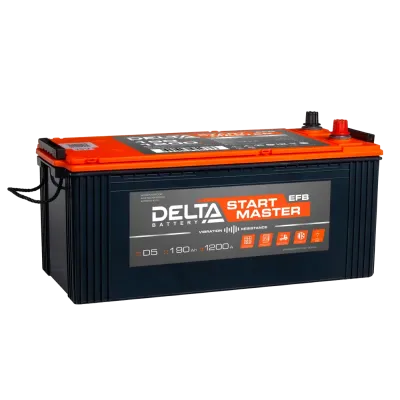 Аккумулятор автомобильный Delta START MASTER EFB TRUCK 190 L3 12В 190 Ач