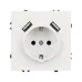 Механизм розетки с USB зарядкой SCT-NOBE-MUAA-SFPL-WH 230V, 16A, Белый, 1 пост