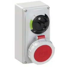 "Розетка настенная 16А/400V/3P+N+E/IP67, с выключателем и блокировкой                              "