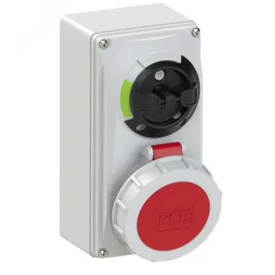 "Розетка настенная 16А/400V/3P+N+E/IP67, с выключателем и блокировкой                              "