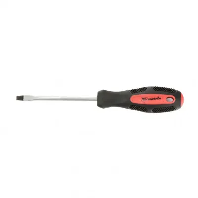Отвертка Anti-Slip, SL6,0х100 мм, CrV, 2к рукоятка