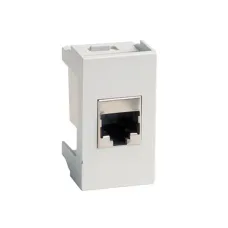 Ком.роз. RJ45 кат.5e экран. (8P8C, Hyperline, Dual IDC 110&Krone) Viva, белая, 1мод