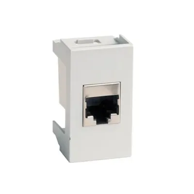 Ком.роз. RJ45 кат.5e экран. (8P8C, Hyperline, Dual IDC 110&Krone) Viva, белая, 1мод