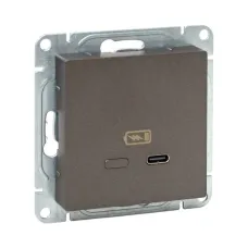 Механизм розетки USB-С  быстрая  мокко Эпика EKF